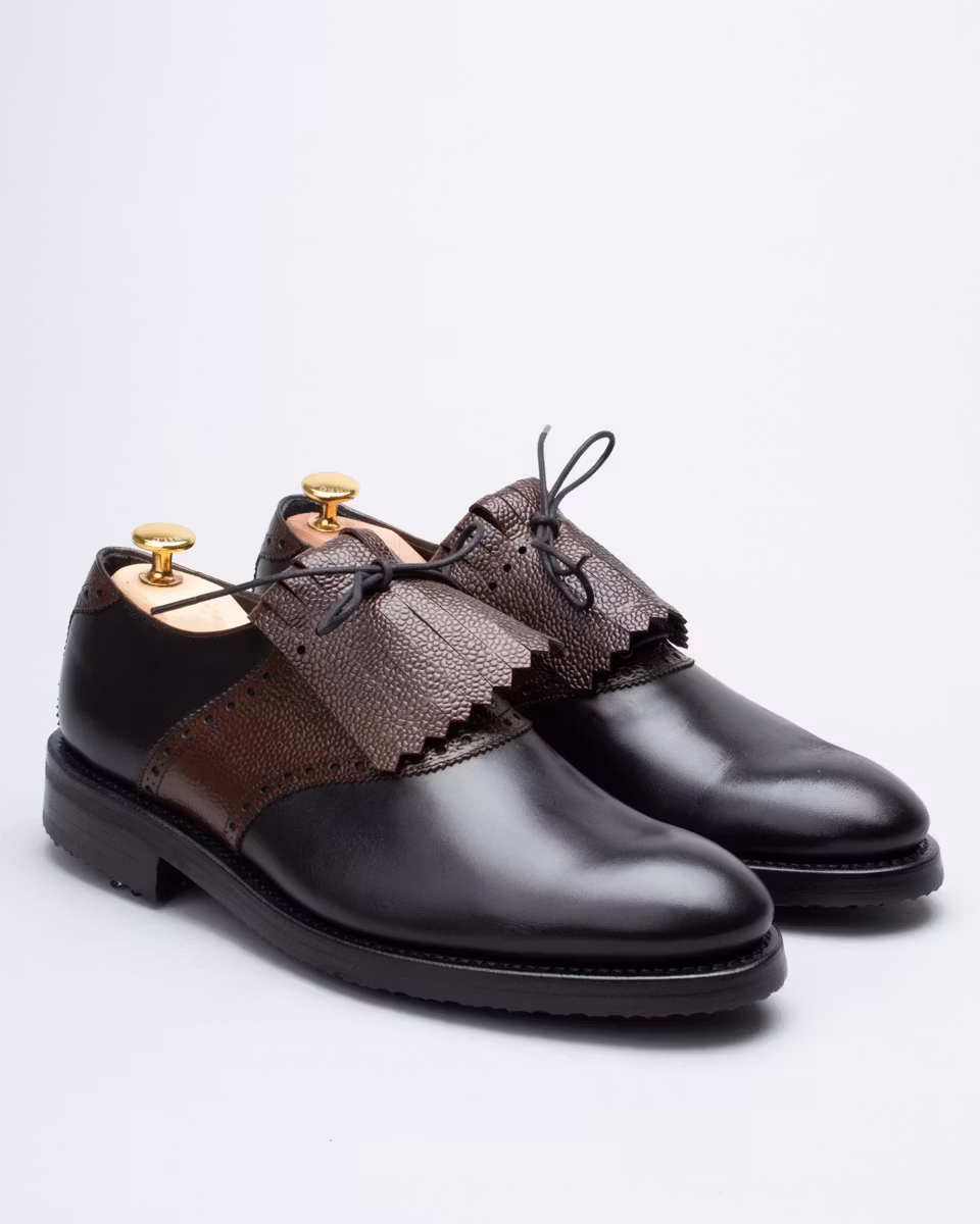 Premier-Black Calf/Brown Grain Calf