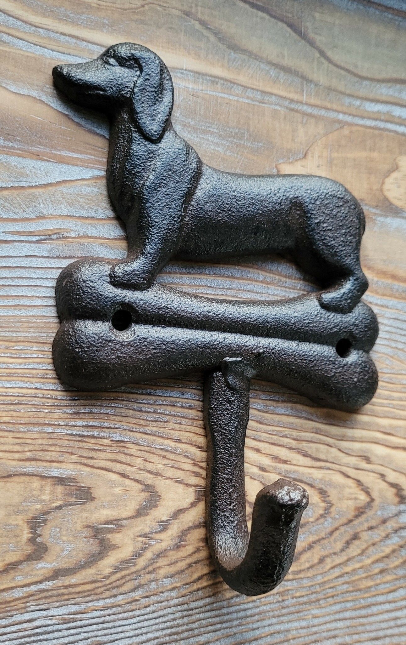 Dachshund knagg - støpejern