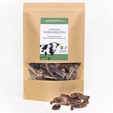 TassaFritt Hundgodis - Tjurmuskelspill 500 gram