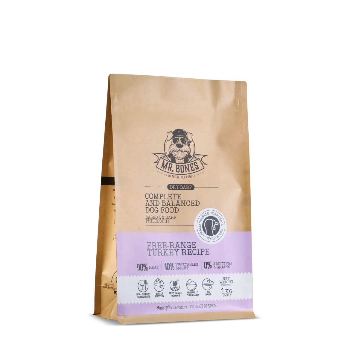 Mr Bones Dry Barf - Kalkon 1 kg