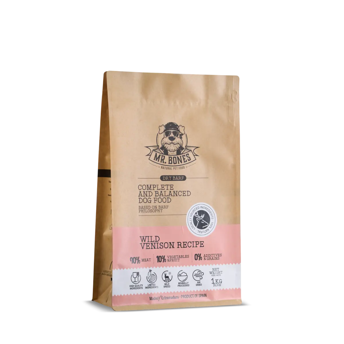 Mr Bones Dry Barf - Hjort 450 g
