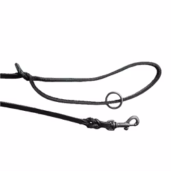 Läderkoppel Svart/Antik Mässing 150 cm