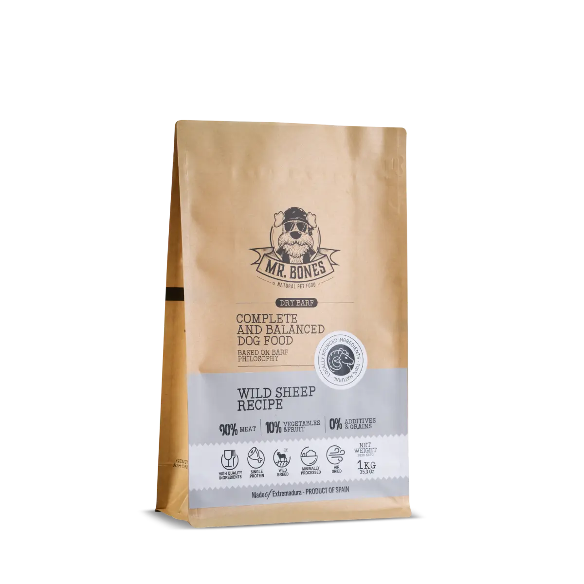 Mr Bones Dry Barf - Mufflonfår 1 kg