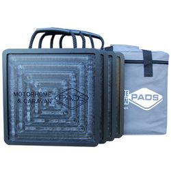 Stödbenplattor Husbil 4 pack med urfräst hål + väska