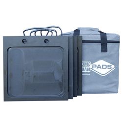 Stödbensplatta Husbil - stapelbar 4-pack + väska