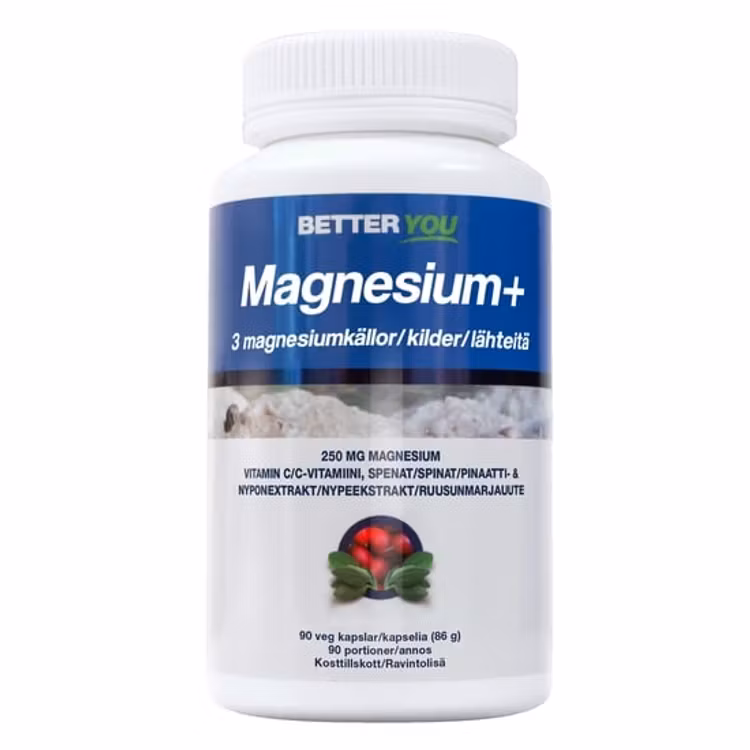 Magnesium+ 90 kapslar