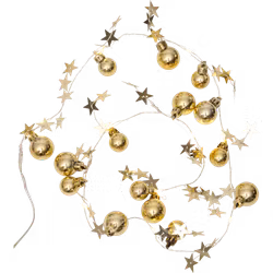 Ljusslinga Julgranskulor guld