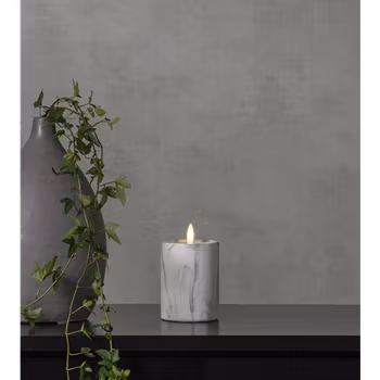 BLockljus Flamme Marble