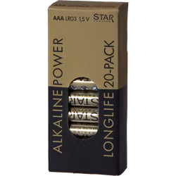 Batteri 20-pack AAA 1,5V Power Alkaline