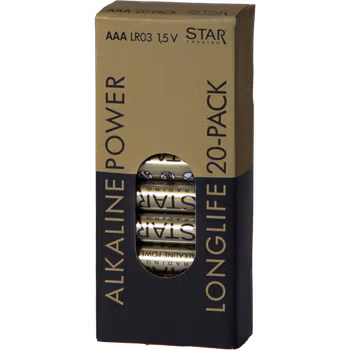 Batteri 20-pack AAA 1,5V Power Alkaline
