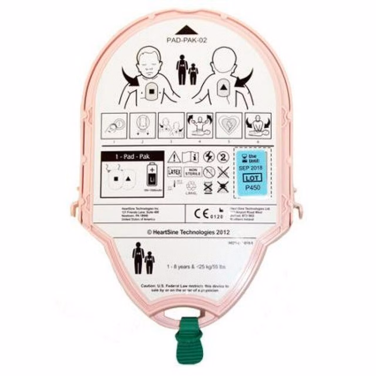 Heartsine PAD 350/500 elektroder/batteri (barn)
