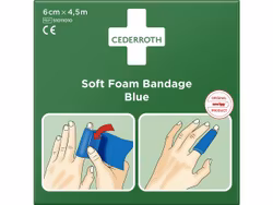Bandasje CEDERROTH Soft Foam 4,5m blå