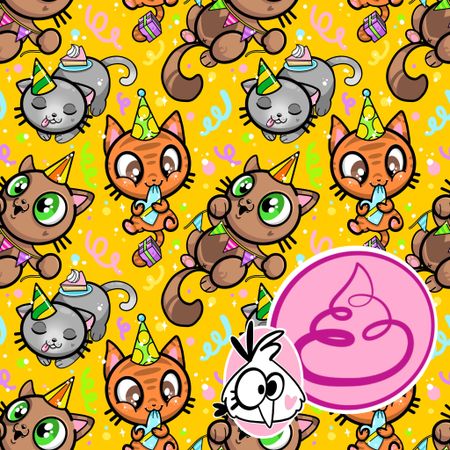 2.a sort 1 m Party Cats Mellow Yellow