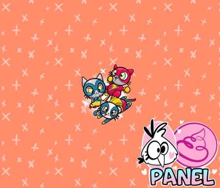 Panel SuperCats Just Peachy