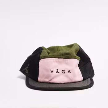 Våga Club Cap - Charcoal / Moss green / Light pink