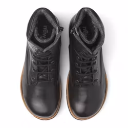 New Feet 192-83. Varmfodrade och vattentäta snörkängor med dragkedja. Svart.