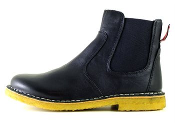 Utgående 30% - Grünbein Anke Svart, Skinnfodrad. Vegetabilgarvat, 100% kromfritt skinn. UNISEX