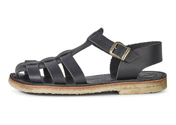 Duckfeet Ringkøbing 1450 Svart. "Fisherman" sandaler i vegetabilgarvat, 100% kromfritt läder. UNISEX