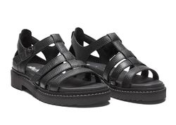 New Feet Svarta Sandaler med urtagbar komfortsula och ställbara remmar.