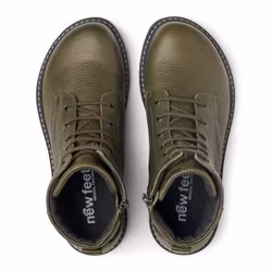 Utgående 30% - New Feet 232-25. Snörkängor med dragkedja. Grön.