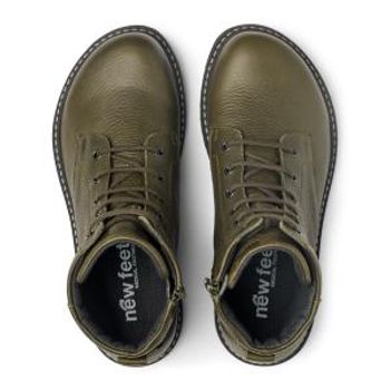 Utgående 30% - New Feet 232-25. Snörkängor med dragkedja. Grön.