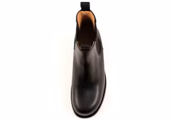 Knulp Chelsea Boots med gummiklädd lädersula. Svart Vegetabilgarvat, 100% kromfritt skinn.