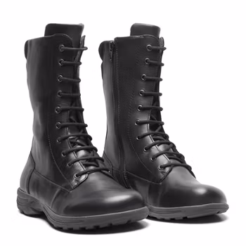 New Feet 172-21. Varmfodrade och vattentäta stövlar med snörning dragkedja. Svart. Bred läst.