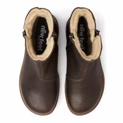 New Feet 192-81. Varmfodrade och vattentäta boots med dubbla dragkedjor. Brun.