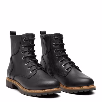 New Feet 232-15. Varmfodrade och vattentäta snörkängor med dragkedja. Svart. Slim Fit.