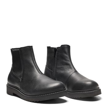 New Feet 232-22. Vattentäta boots med dragkedja och resår i skaftet. Svart.