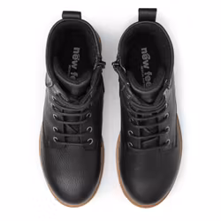New Feet 232-15. Varmfodrade och vattentäta snörkängor med dragkedja. Svart. Slim Fit.