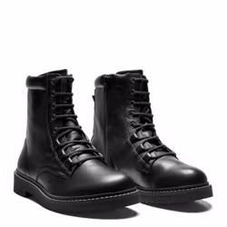 New Feet 242-24. Varmfodrade och vattentäta snörkängor med dragkedja. Svart.