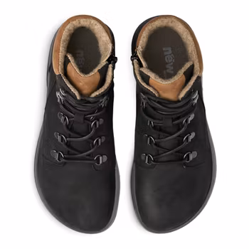 New Feet 222-22. Varmfodrade och vattentäta snörkängor med dragkedja. Svart. Bred läst.