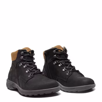 New Feet 222-22. Varmfodrade och vattentäta snörkängor med dragkedja. Svart. Bred läst.