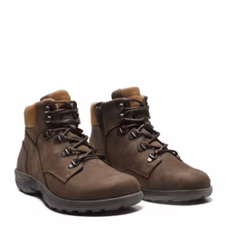 New Feet 222-22. Varmfodrade och vattentäta snörkängor med dragkedja. Mörkbrun. Bred läst.