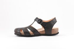 Think! Shoes Julia 396 Svart. Sandaler med ortopedisk fotbädd. Vegetabilgarvat, 100% kromfritt skinn