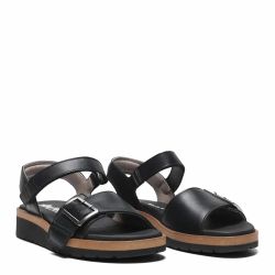 New Feet 211-13. Svarta Sandaler med urtagbar komfortsula och ställbara remmar.