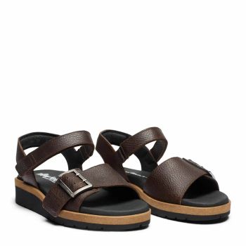 New Feet 211-13. Mörkbruna Sandaler med urtagbar komfortsula och ställbara remmar.