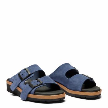 New Feet 221-33. Blå Slip-in Sandaler med urtagbar komfortsula och ställbara remmar.