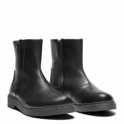New Feet 252-11. Varmfodrade och vattentäta boots med dubbla dragkedjor. Svart.