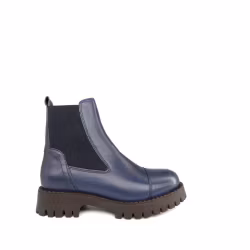 Ten Points Penny 60609 Blå. Varmfodrade Chelsea Boots. Vegetabilgarvat, 100% kromfritt skinn.