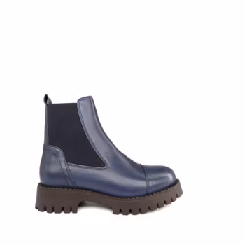 Ten Points Penny 60609 Blå. Varmfodrade Chelsea Boots. Vegetabilgarvat, 100% kromfritt skinn.