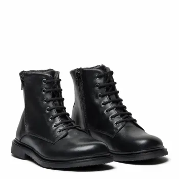 New Feet 262-21. Varmfodrade och vattentäta kängor med snörning och dubbla dragkedjor. Svart. Bred läst.