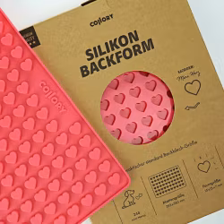Silikonbakmatta för hundgodis, Hjärta Mini, rosa