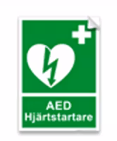 Klisterdekal Hjärtstartare - Liten