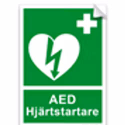 Klisterdekal Hjärtstartare - Liten