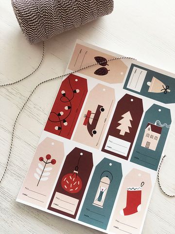 Ark med juletiketter Wonderland