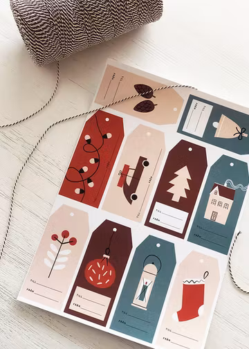 Christmas labels Wonderland