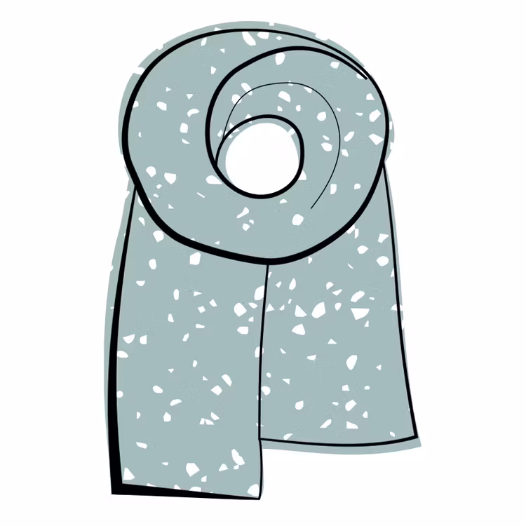 Shawl Terrazzo light petrol