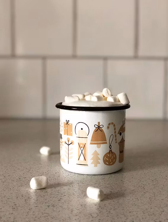 Wonderland enamel mug